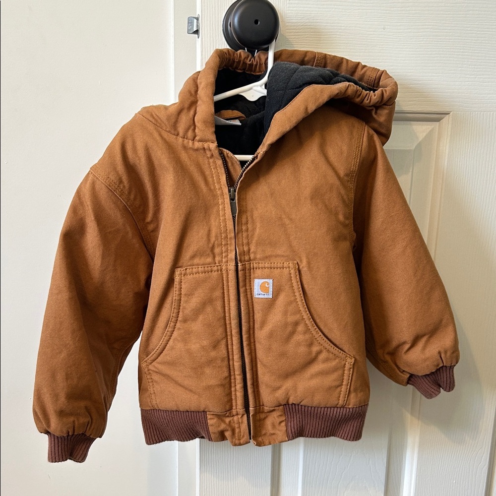 Kids Carhartt Tan Hooded Jacket